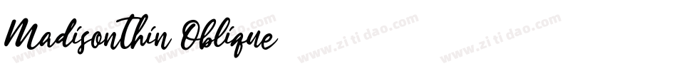 MadisonThin Oblique字体转换